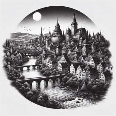 Die Alte Welt Bleistift Zeichnung